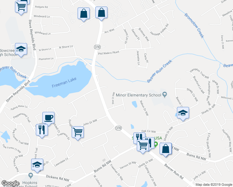 map of restaurants, bars, coffee shops, grocery stores, and more near 1002 Star Court Northwest in Norcross