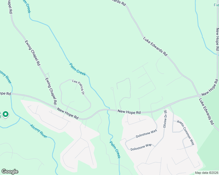 map of restaurants, bars, coffee shops, grocery stores, and more near 2668 New Hope Road in Dacula