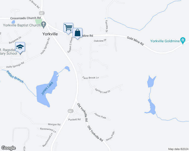 map of restaurants, bars, coffee shops, grocery stores, and more near 291 Farm Brook Lane in Dallas