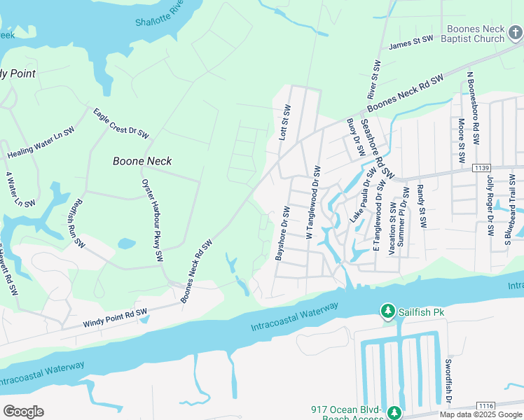 map of restaurants, bars, coffee shops, grocery stores, and more near 2252 Dolphin Shores Drive Southwest in Brunswick County