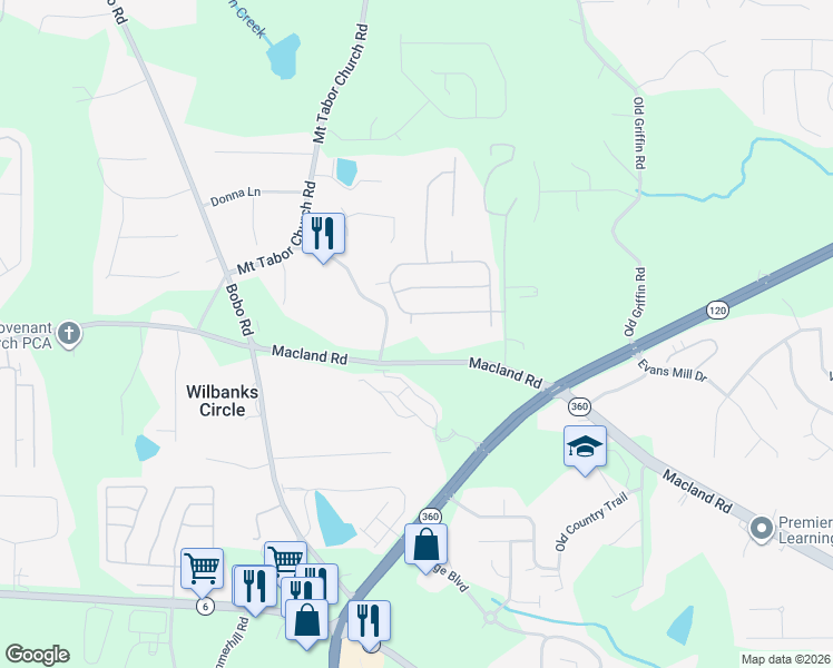 map of restaurants, bars, coffee shops, grocery stores, and more near 29 Treeline Court in Dallas