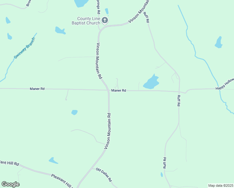 map of restaurants, bars, coffee shops, grocery stores, and more near 594 Maner Road in Rockmart