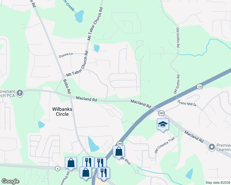 map of restaurants, bars, coffee shops, grocery stores, and more near 29 Treeline Court in Dallas