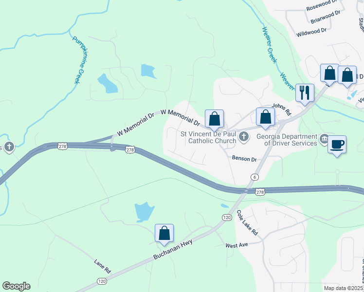 map of restaurants, bars, coffee shops, grocery stores, and more near 112 Brentwood Court in Dallas