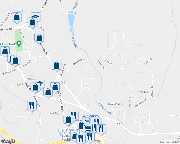 map of restaurants, bars, coffee shops, grocery stores, and more near 110 Brookside Court in Dallas