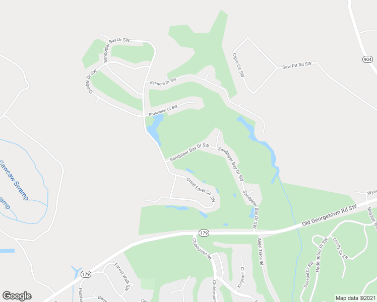 map of restaurants, bars, coffee shops, grocery stores, and more near 834 Sandpiper Bay Drive Southwest in Sunset Beach
