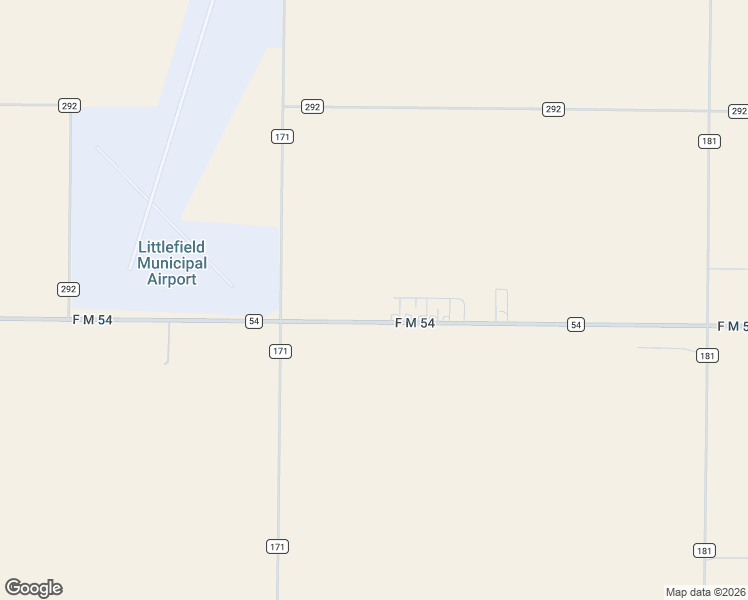 map of restaurants, bars, coffee shops, grocery stores, and more near 1461 Farm to Market Road 54 in Littlefield