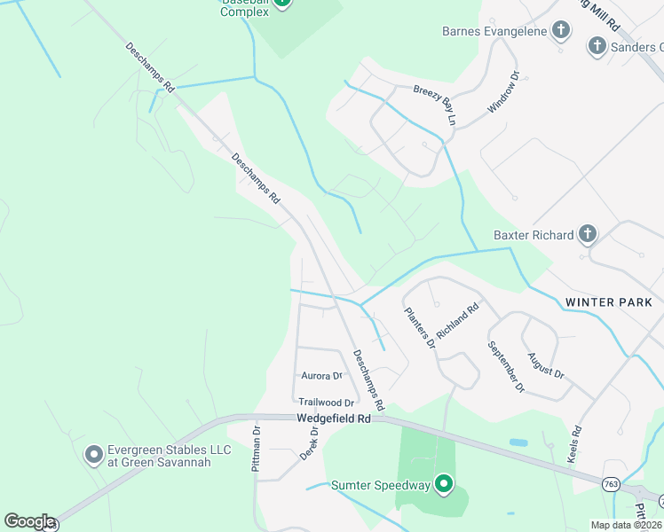 map of restaurants, bars, coffee shops, grocery stores, and more near 230 Trillium Lane in Sumter