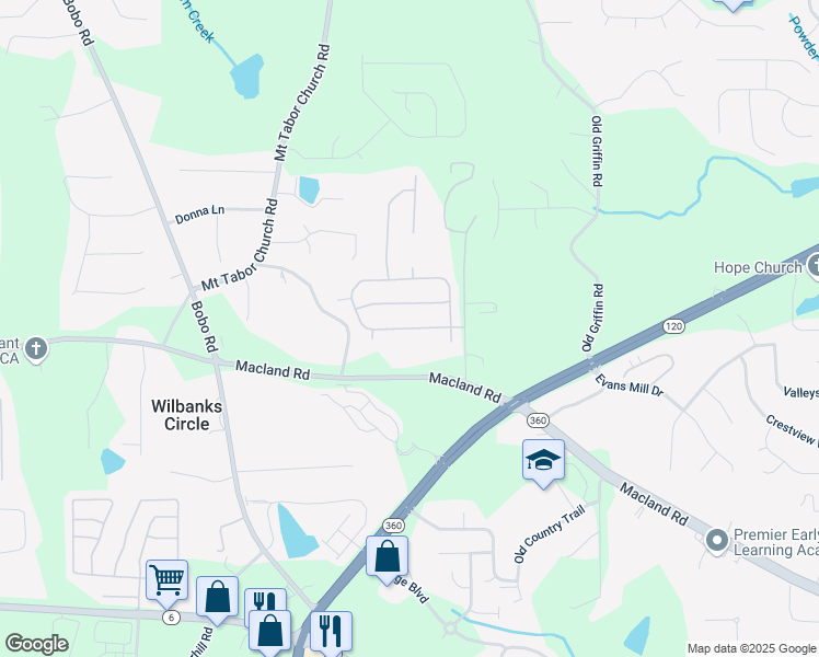 map of restaurants, bars, coffee shops, grocery stores, and more near 98 Forrest Hills Drive in Dallas
