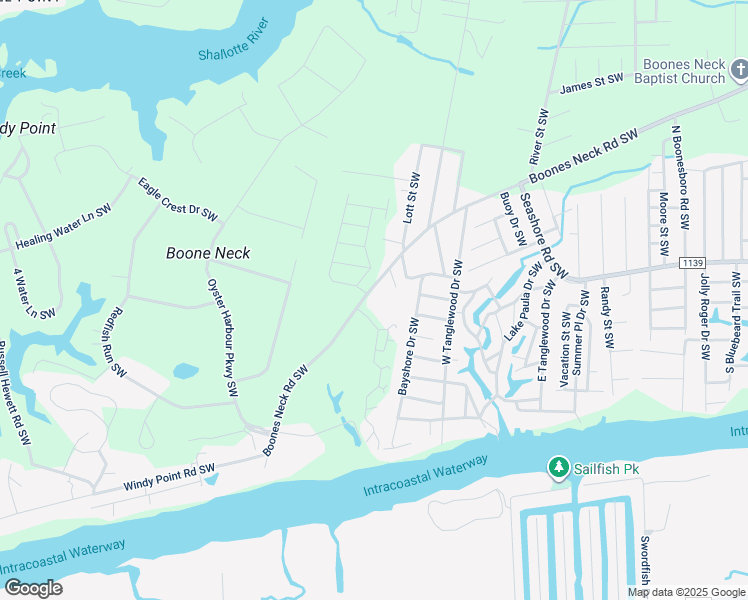 map of restaurants, bars, coffee shops, grocery stores, and more near 2252 Dolphin Shores Drive Southwest in Brunswick County