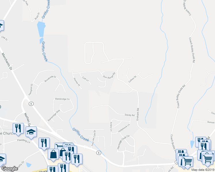 map of restaurants, bars, coffee shops, grocery stores, and more near 205 Remington Court in Dallas