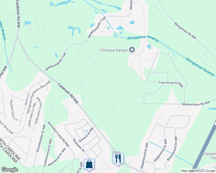 map of restaurants, bars, coffee shops, grocery stores, and more near in Carolina Shores