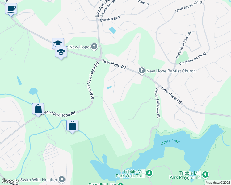 map of restaurants, bars, coffee shops, grocery stores, and more near 1930 Grayson Oaks Court in Lawrenceville