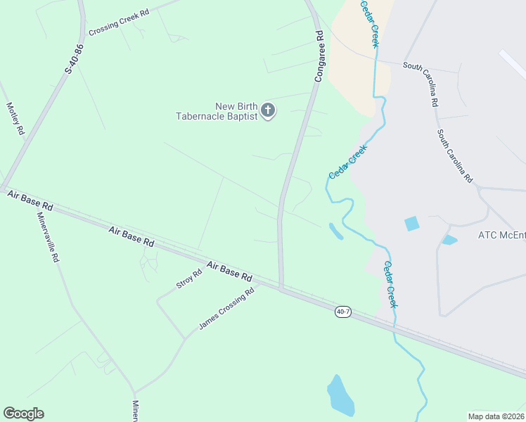 map of restaurants, bars, coffee shops, grocery stores, and more near 1724 Congaree Road in Hopkins
