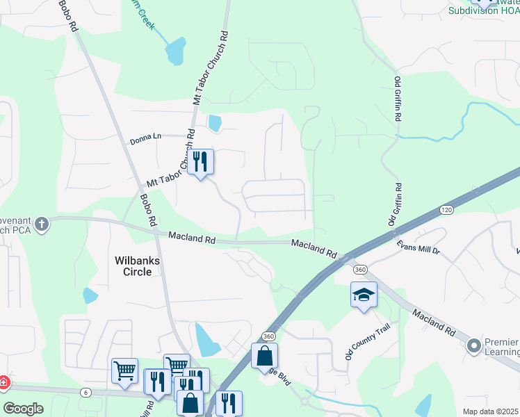 map of restaurants, bars, coffee shops, grocery stores, and more near 192 Forrest Hills Drive in Dallas