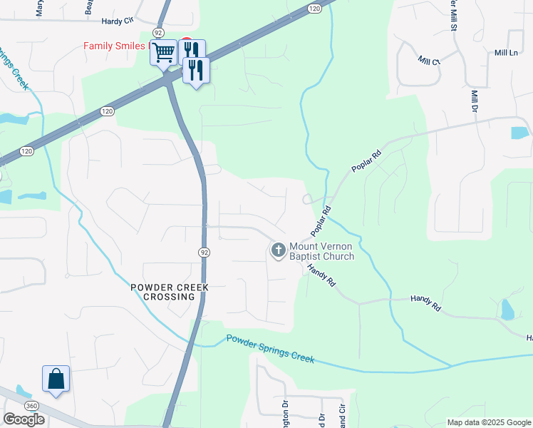 map of restaurants, bars, coffee shops, grocery stores, and more near 159 Williamsburg Drive in Dallas