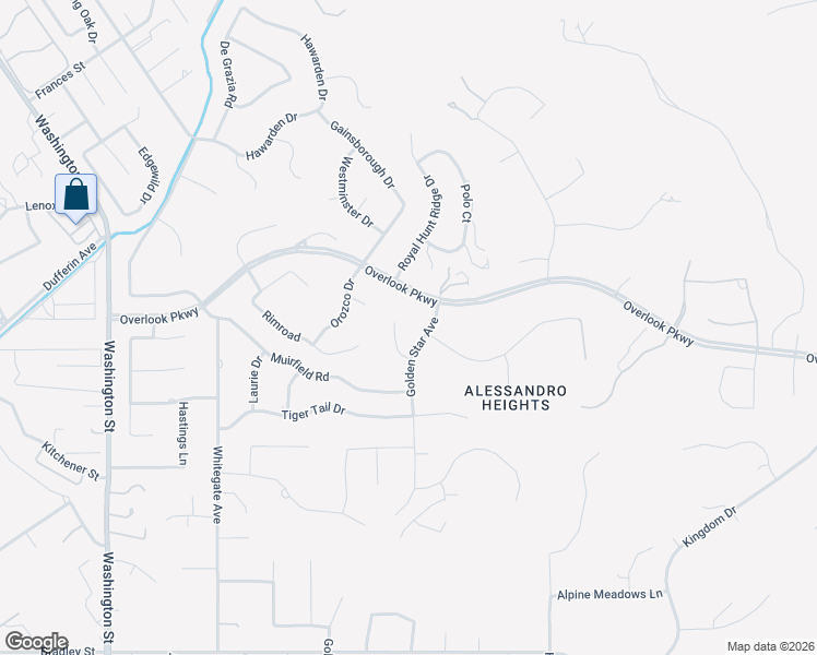map of restaurants, bars, coffee shops, grocery stores, and more near 7252 Boice Lane in Riverside