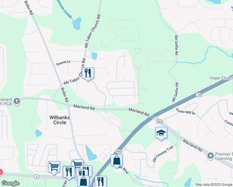 map of restaurants, bars, coffee shops, grocery stores, and more near 180 Forrest Hills Drive in Dallas