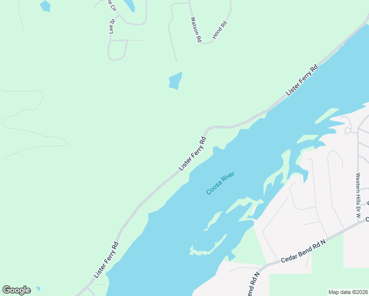 map of restaurants, bars, coffee shops, grocery stores, and more near 6601 Lister Ferry Road in Rainbow City