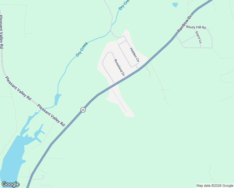 map of restaurants, bars, coffee shops, grocery stores, and more near 107 Sweetwater Lane in Rainbow City