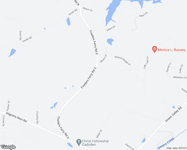 map of restaurants, bars, coffee shops, grocery stores, and more near 2215 Fowlers Ferry Road South in Gadsden