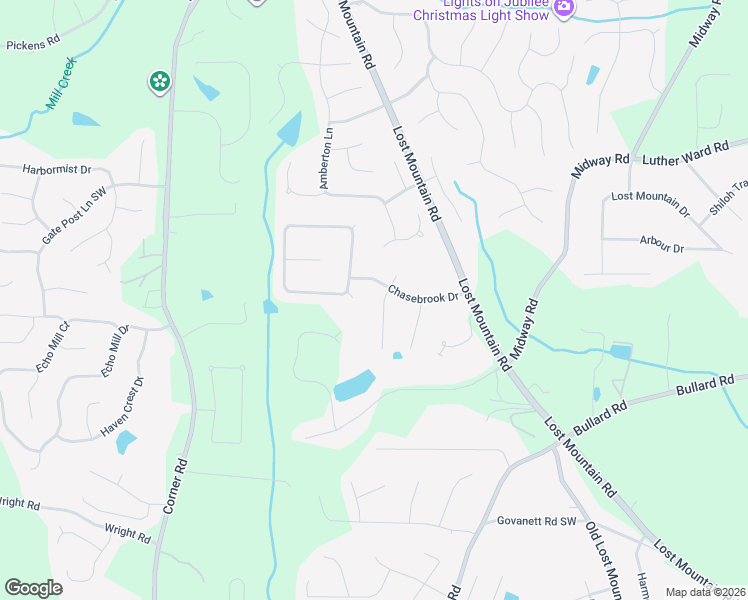 map of restaurants, bars, coffee shops, grocery stores, and more near 1355 Woodmill Trce in Powder Springs