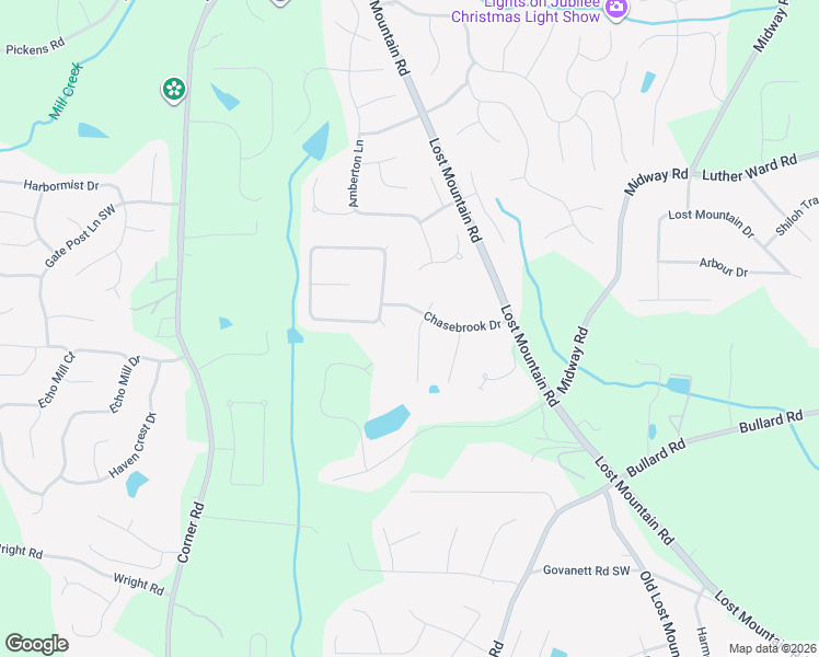 map of restaurants, bars, coffee shops, grocery stores, and more near 1355 Woodmill Trce in Powder Springs