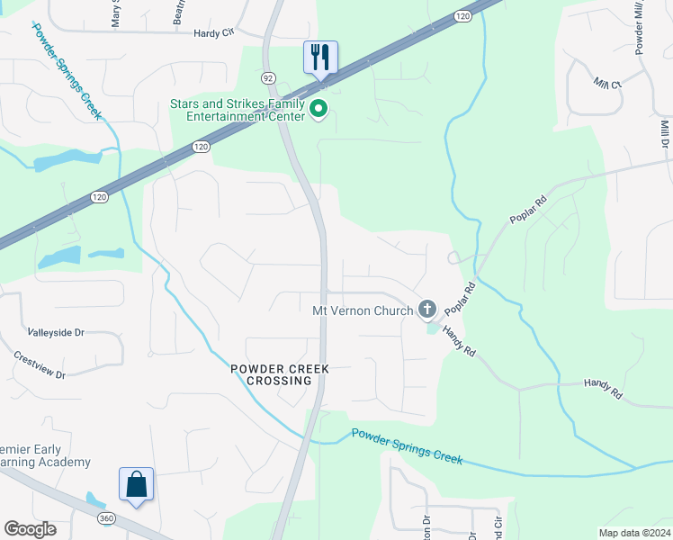 map of restaurants, bars, coffee shops, grocery stores, and more near 61 Mount Vernon Drive in Dallas