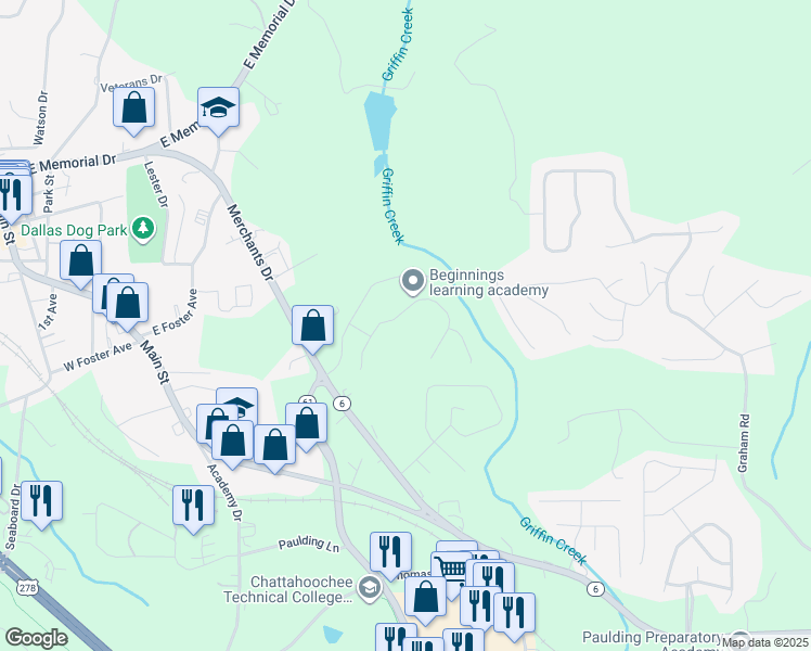 map of restaurants, bars, coffee shops, grocery stores, and more near 208 Brookside Dr in Dallas