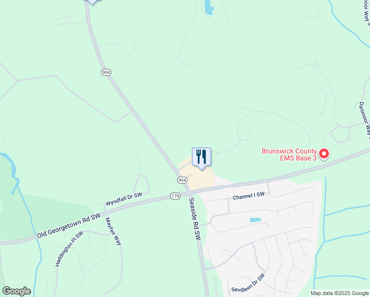 map of restaurants, bars, coffee shops, grocery stores, and more near 925 Seaside Road Southwest in Ocean Isle Beach