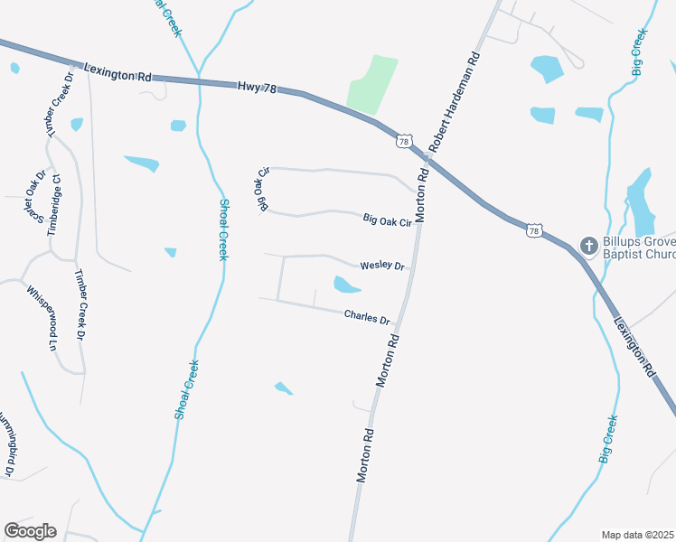 map of restaurants, bars, coffee shops, grocery stores, and more near 165 Wesley Drive in Athens