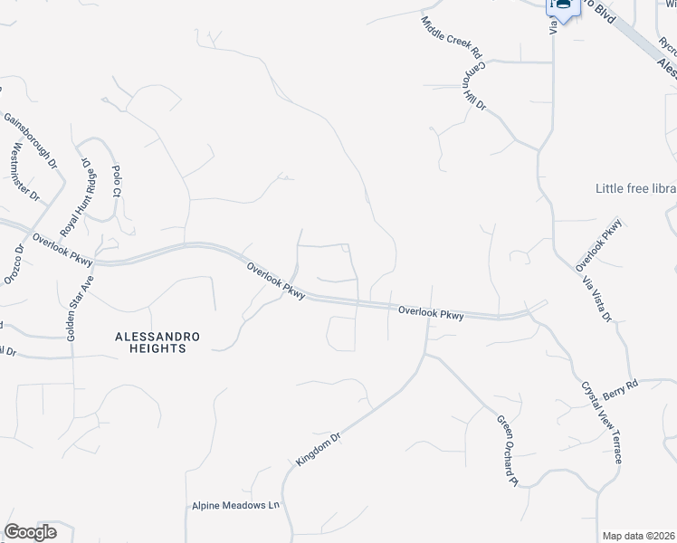 map of restaurants, bars, coffee shops, grocery stores, and more near 635 Pinnacle Ridge Road in Riverside