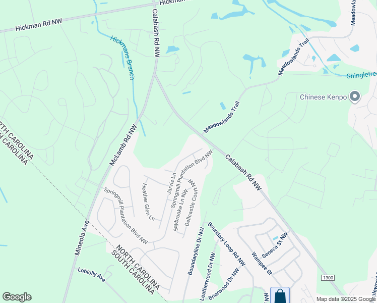 map of restaurants, bars, coffee shops, grocery stores, and more near 2020 Jarvis Lane in Calabash
