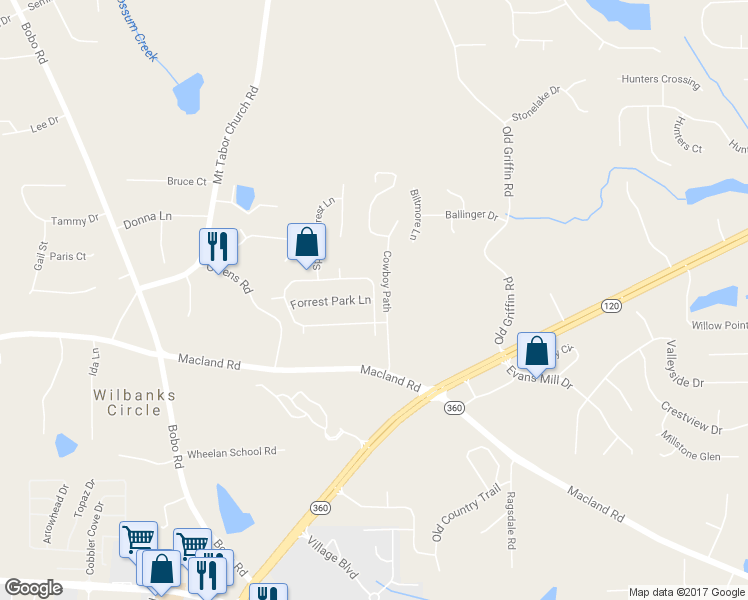 map of restaurants, bars, coffee shops, grocery stores, and more near 206 Forrest Park Lane in Dallas
