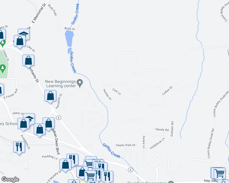 map of restaurants, bars, coffee shops, grocery stores, and more near 108 Colt Lane in Dallas