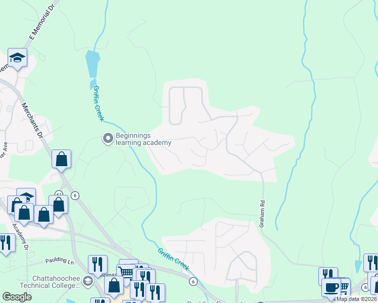 map of restaurants, bars, coffee shops, grocery stores, and more near 113 Huntington Way in Dallas
