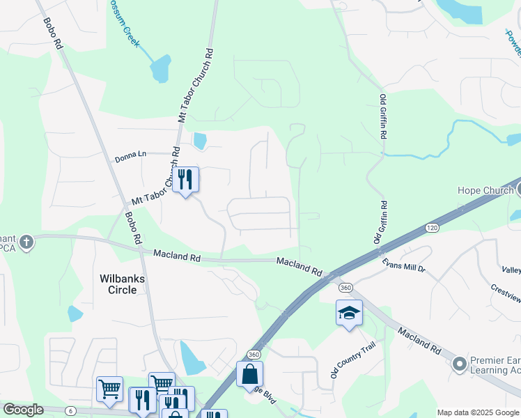 map of restaurants, bars, coffee shops, grocery stores, and more near 111 Forrest Park Lane in Dallas