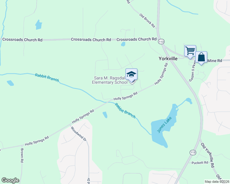 map of restaurants, bars, coffee shops, grocery stores, and more near 128 Joolio Drive in Rockmart