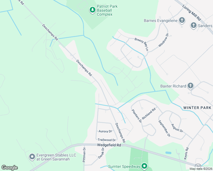 map of restaurants, bars, coffee shops, grocery stores, and more near 275 Trillium Lane in Sumter
