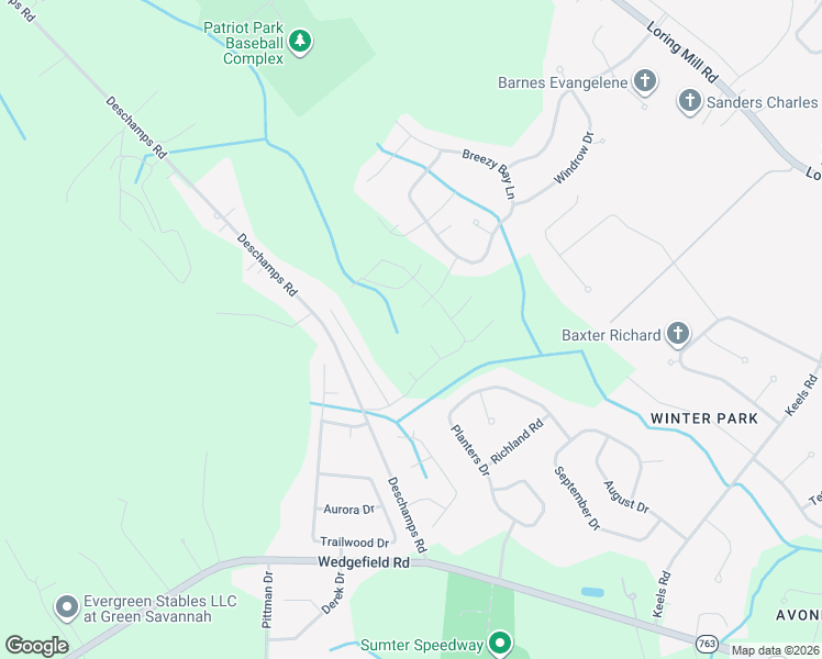 map of restaurants, bars, coffee shops, grocery stores, and more near 275 Trillium Lane in Sumter