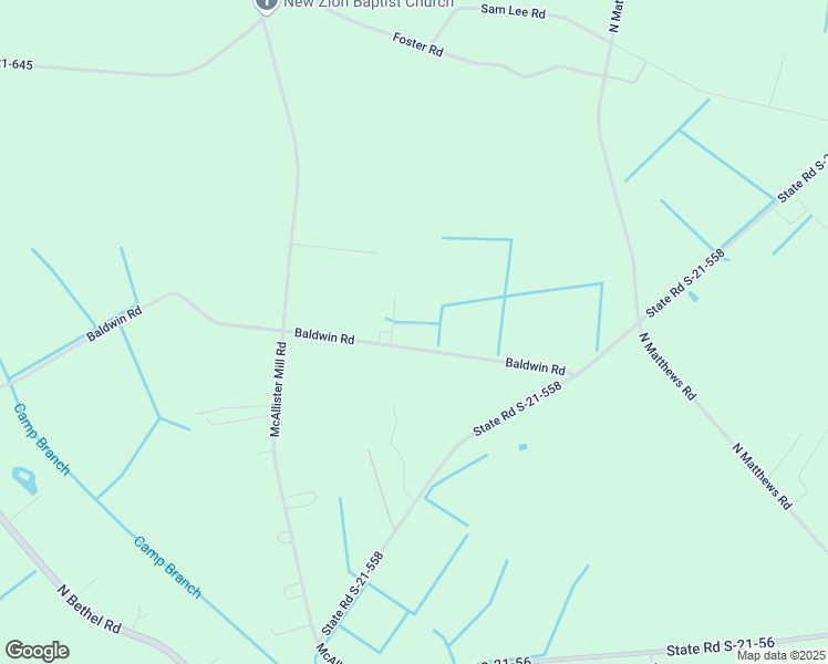 map of restaurants, bars, coffee shops, grocery stores, and more near 1431 Baldwin Road in Lake City