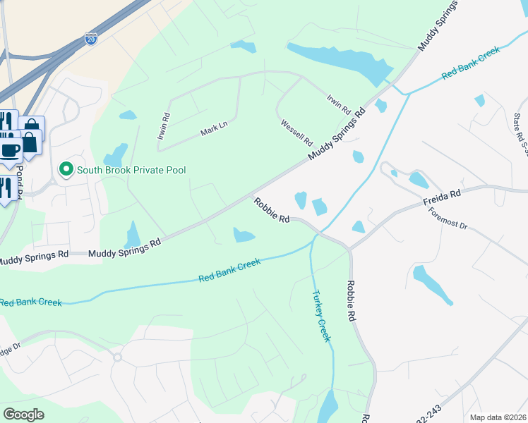 map of restaurants, bars, coffee shops, grocery stores, and more near 367 Robbie Road in Lexington
