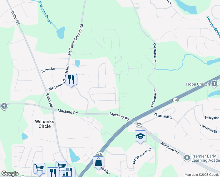 map of restaurants, bars, coffee shops, grocery stores, and more near 504 Forrest Hills Drive in Dallas