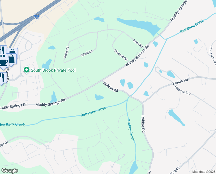 map of restaurants, bars, coffee shops, grocery stores, and more near 367 Robbie Road in Lexington