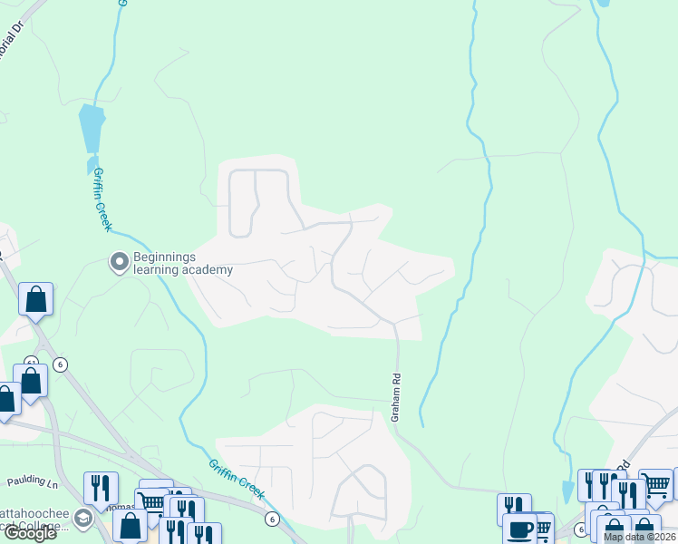 map of restaurants, bars, coffee shops, grocery stores, and more near 51 Chase Way in Dallas