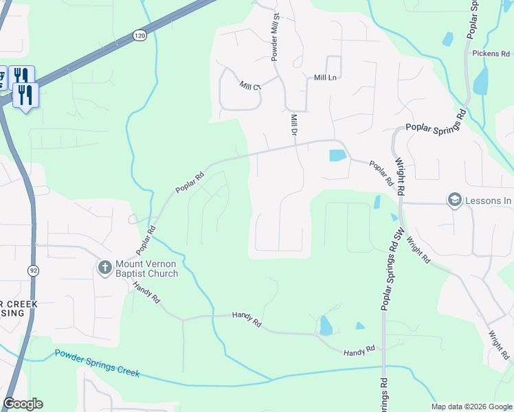 map of restaurants, bars, coffee shops, grocery stores, and more near 475 Spring View Court in Dallas