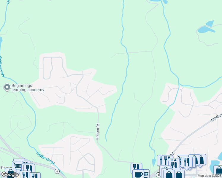 map of restaurants, bars, coffee shops, grocery stores, and more near 123 Cold Water Court in Dallas