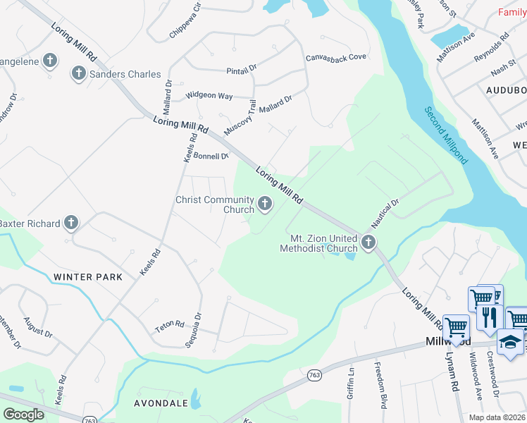 map of restaurants, bars, coffee shops, grocery stores, and more near 320 Loring Mill Road in Sumter