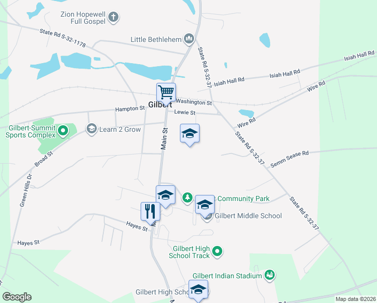 map of restaurants, bars, coffee shops, grocery stores, and more near 840 Main Street in Gilbert