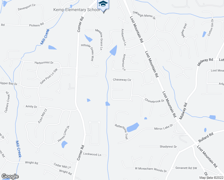 map of restaurants, bars, coffee shops, grocery stores, and more near 1385 Chaseway Circle in Powder Springs